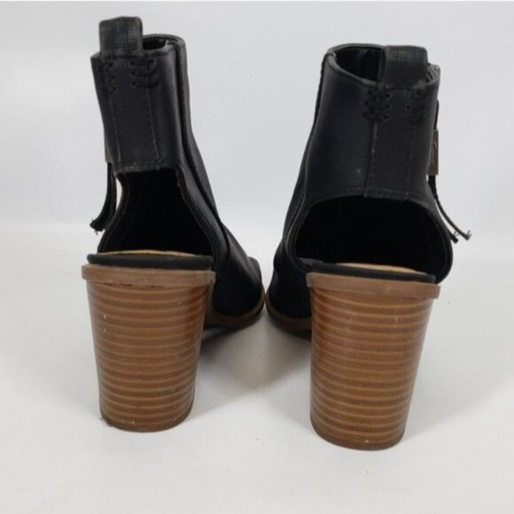 Circus Sam Edelman Kammi Black Peep Toe Ankle Bootie Open back Size 7.5 - Picture 7 of 16